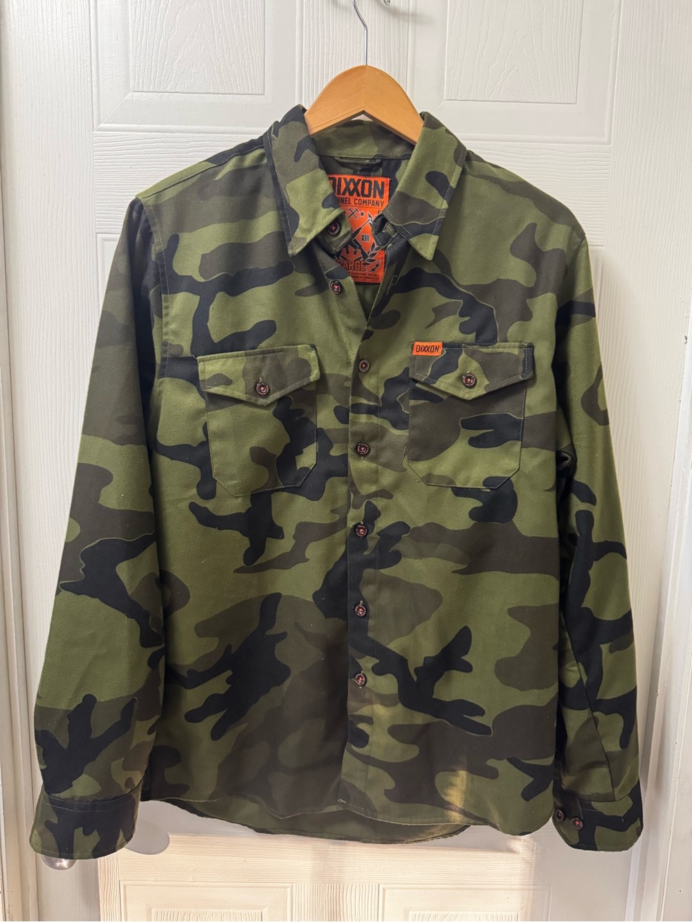 DIXXON Men's Camo Field Shirt Jacket - Olive & Black